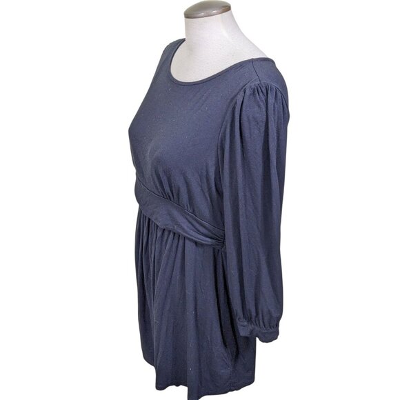 Seraphine Nursing Naternity Tunic Top Womens Size 12 Black Stretch - Picture 4 of 6